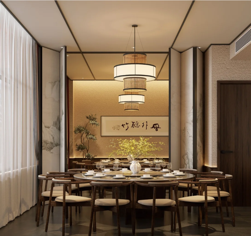 重庆中式田园风饭店设计案例效